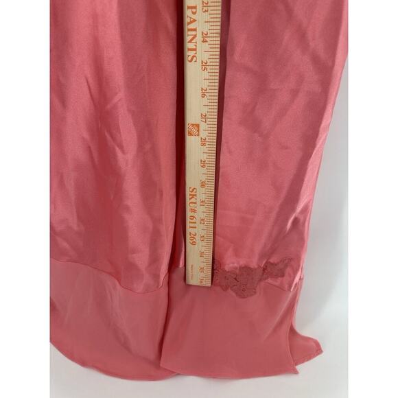 Jones New York Satin Slip Dress Gown Small Midi Fairycore Salmon Peach DD04 - Picture 9 of 15